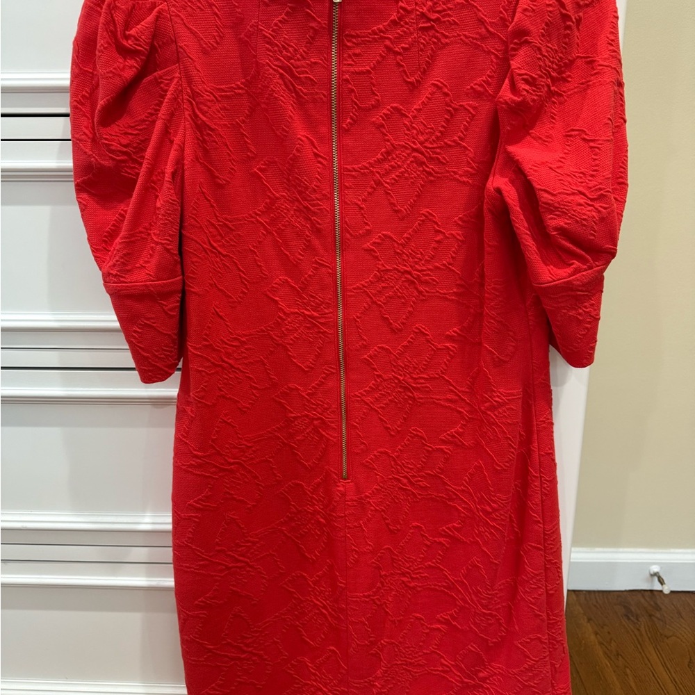 Lilly Pulitzer Vibrant pinkish/red‎ puff Sleeve Dress - Picture 6 of 8